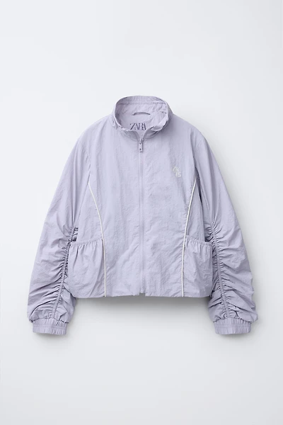 NYLON JACKET WITH CONTRAST PIPING