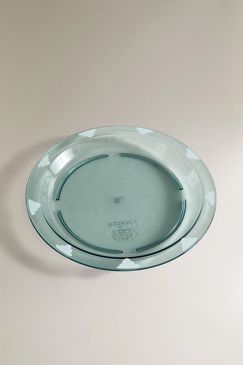 CHILDREN'S PLATE WITH A CLOUD BORDER