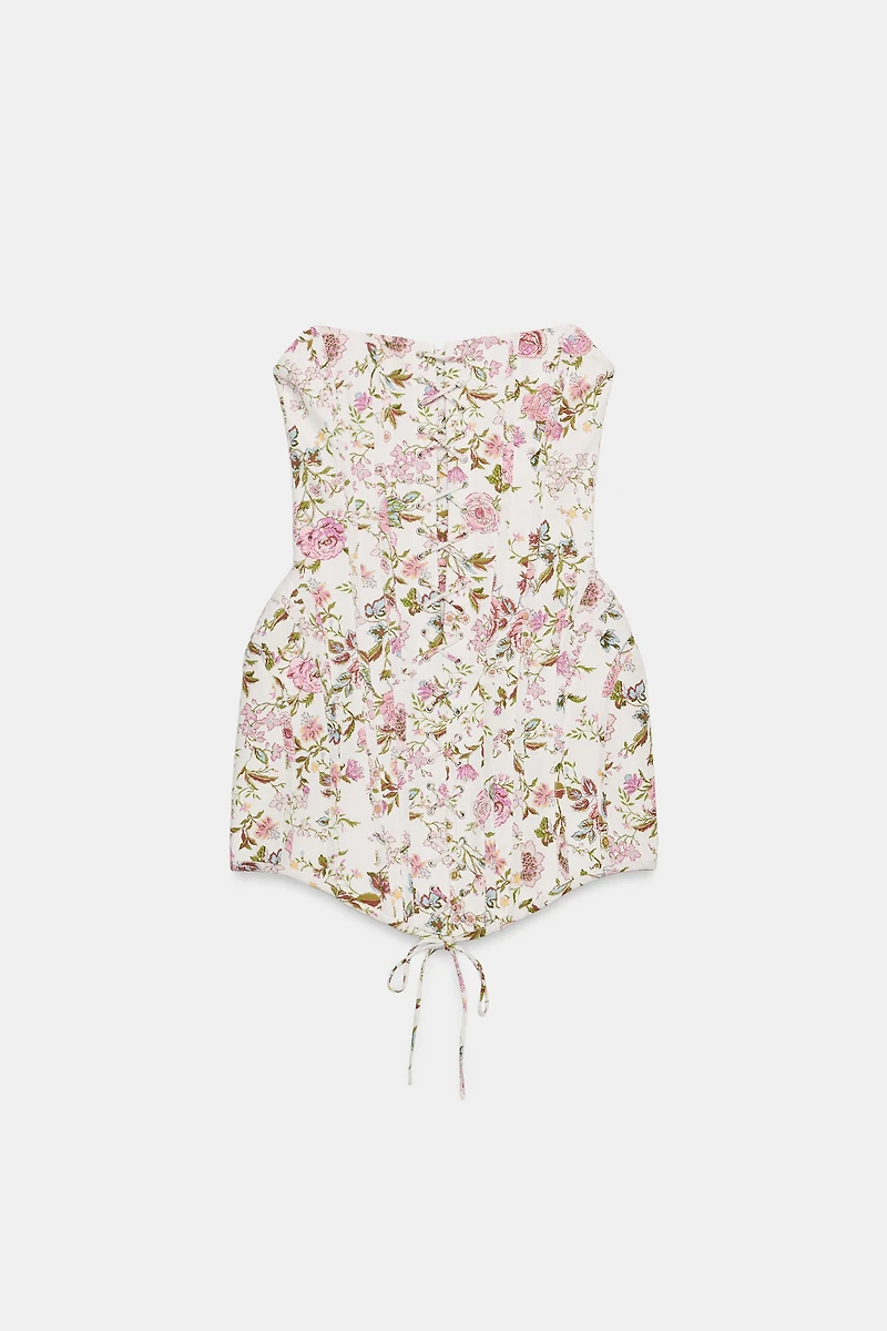 FLORAL PRINT OFF-THE-SHOULDER DRESS