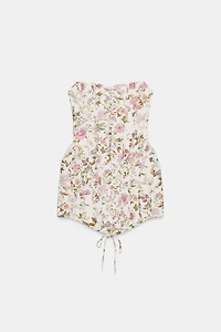 FLORAL PRINT OFF-THE-SHOULDER DRESS