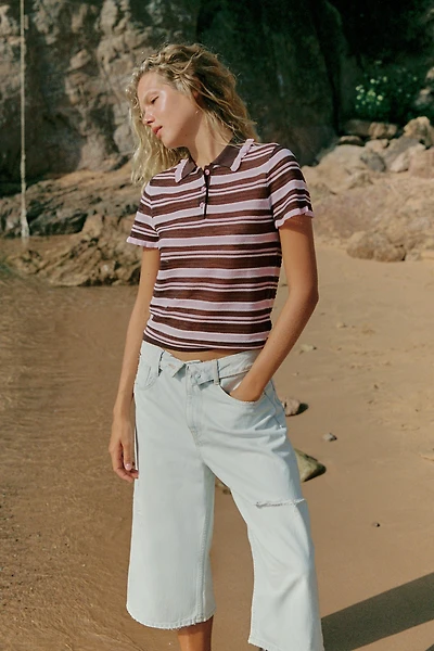 STRIPED KNIT POLO