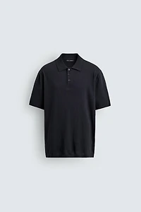 POLO REGULAR FIT EN MAILLE MÉLANGE DE COTON