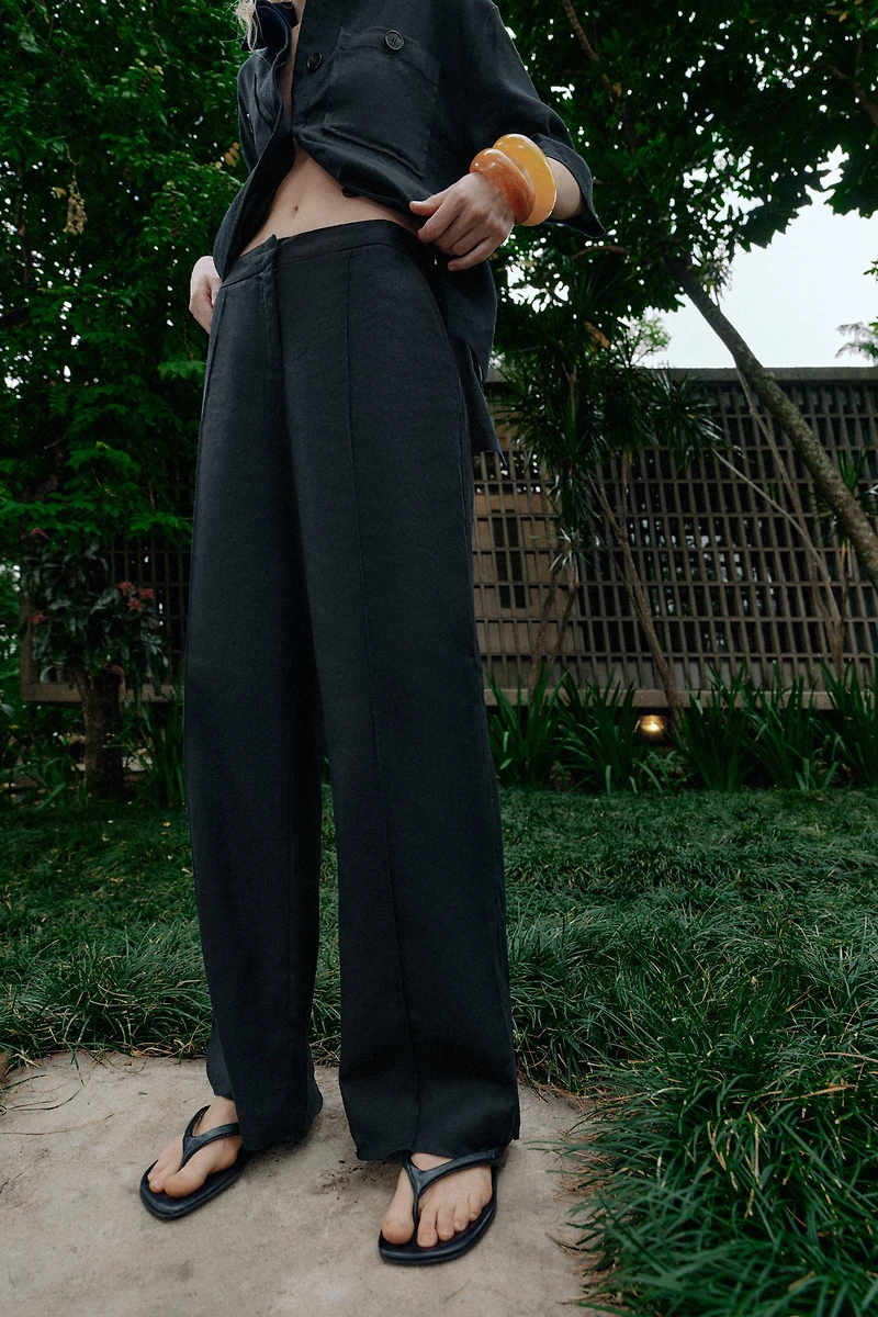 LINEN SAFARI PANTS