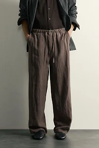 100% LINEN RELAXED FIT PANTS