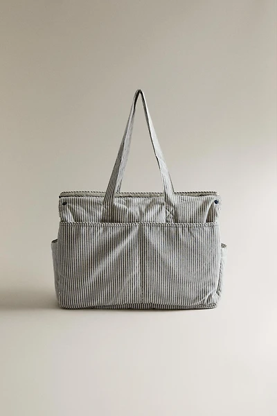 STRIPED COTTON DIAPER BAG