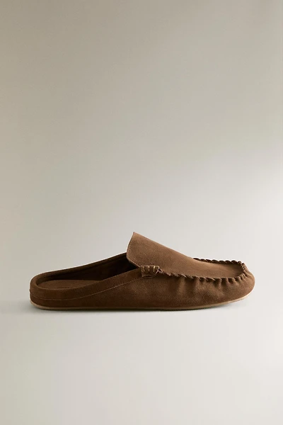 MOCASSIN OUVERT À L’ARRIÈRE CUIR CROÛTE