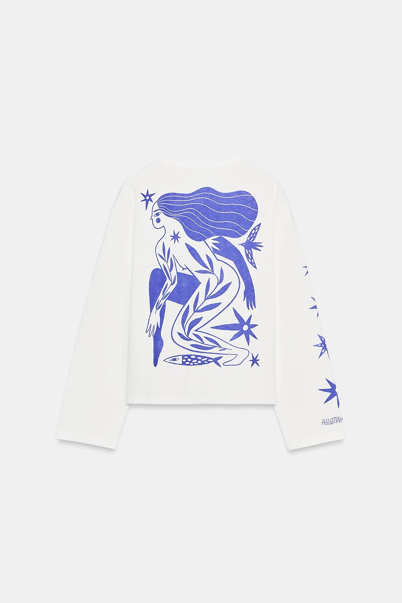 AGUSTINA SHUAN PRINTED LONG SLEEVE T-SHIRT