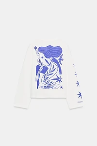 AGUSTINA SHUAN PRINTED LONG SLEEVE T-SHIRT