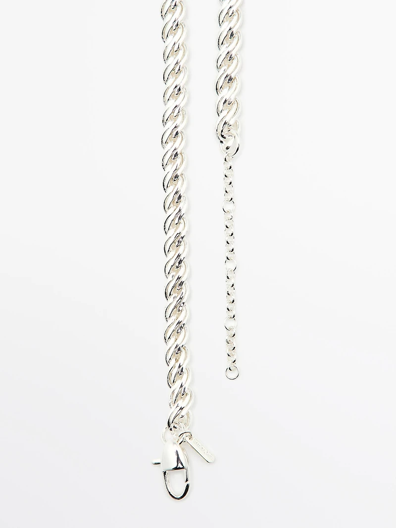 Silver-toned chain link necklace