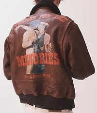 DAVID BAILEY LEATHER AVIATOR JACKET