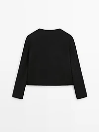 Veste courte en laine mélangée
