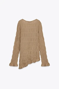 TOP EN MAILLE PLISSÉE