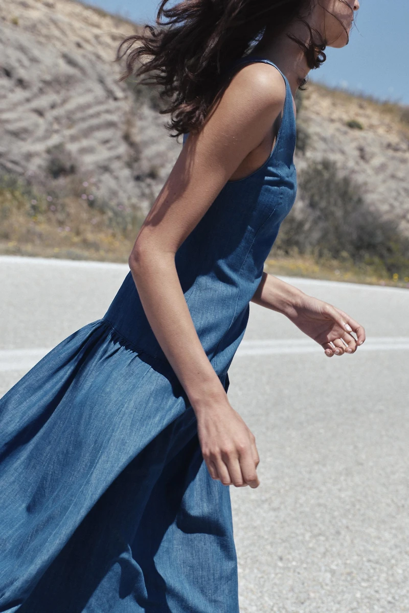 MIDI CAPE SKIRT DRESS