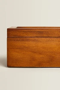 BOÎTE À BIJOUX MONTRES BOIS ET LIN