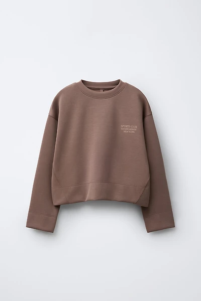 TEXT SWEATSHIRT WITH MODAL