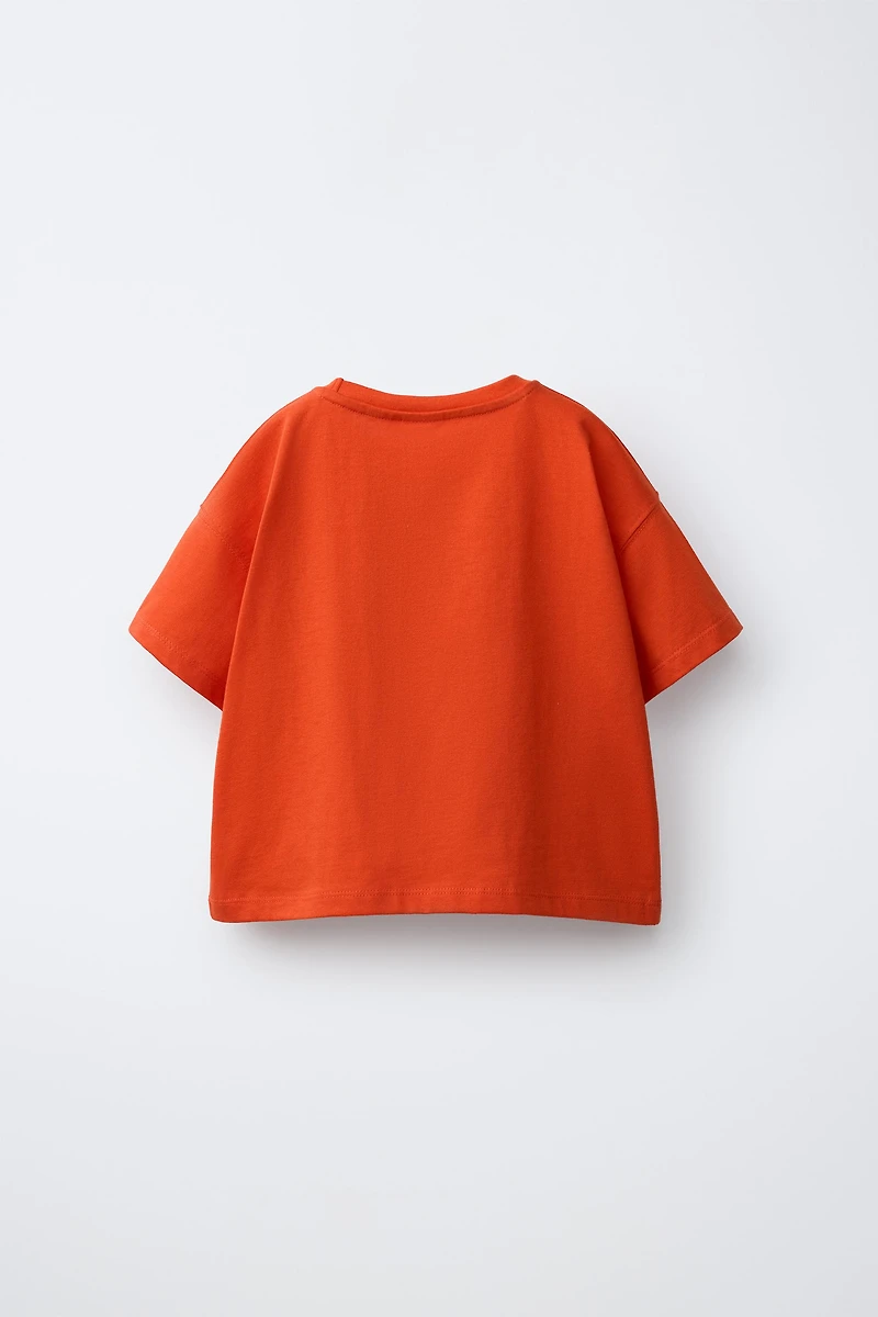 CROCHET KNIT POCKET T-SHIRT
