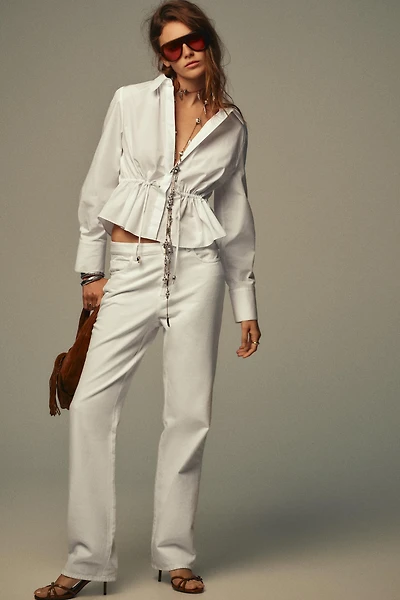 POPLIN TOPSTITCH SHIRT