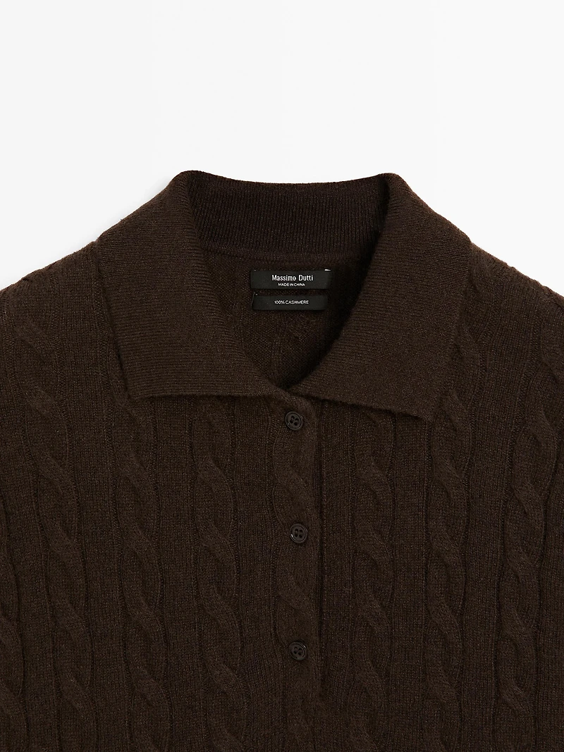 Pull col polo 100 % cachemire