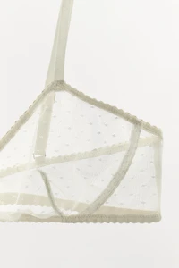 POLKA DOT MESH BRA