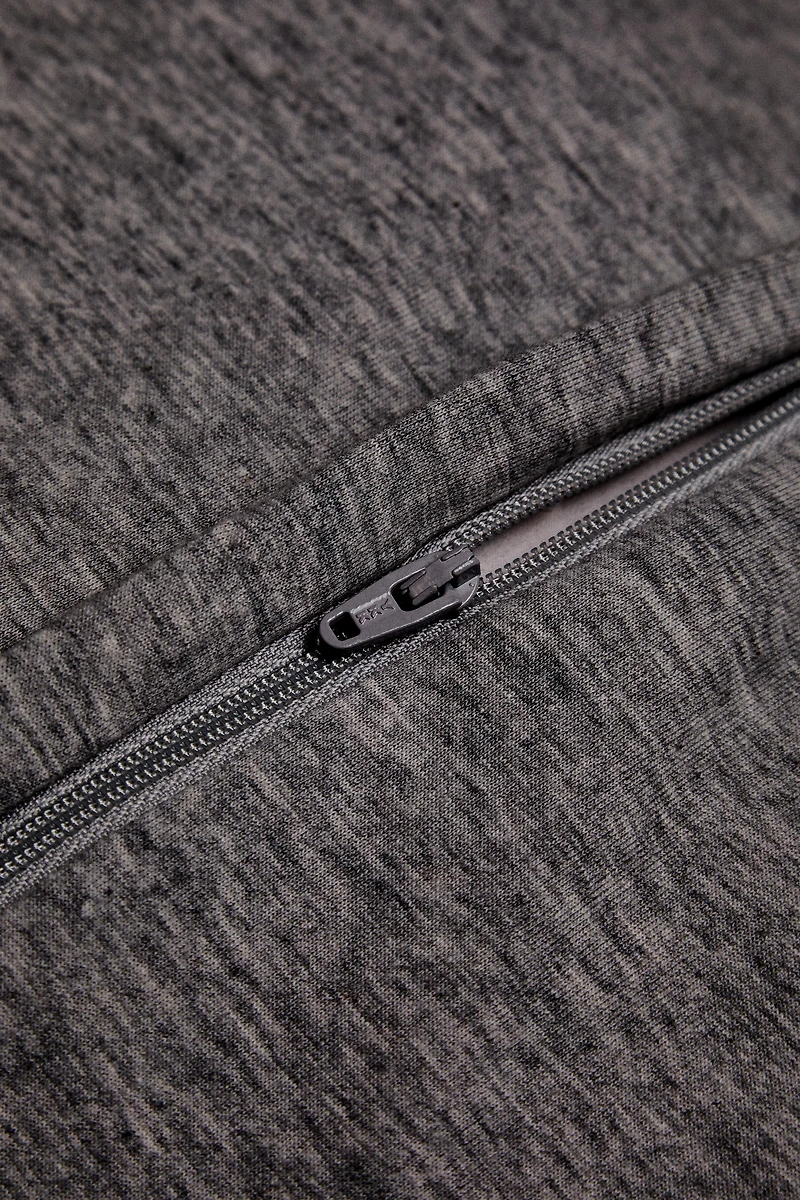 GRAY MELANGE JERSEY PILLOW SHAM FOR QUILT