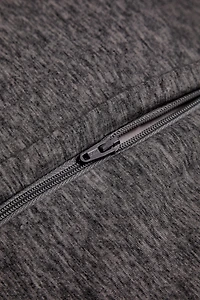 GRAY MELANGE JERSEY PILLOW SHAM FOR QUILT