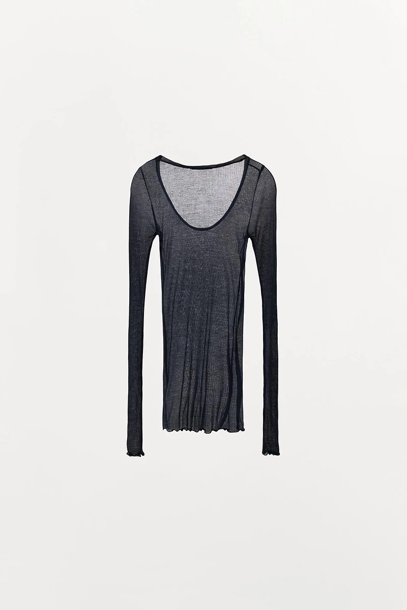 100% MODAL RIBBED T-SHIRT