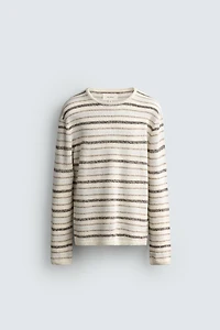 LINEN - CASHMERE STRIPED JUMPER