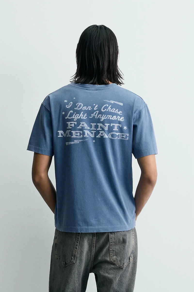 T-SHIRT LAVÉ INSCRIPTIONS