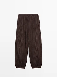 Sarouel trousers with pleated detail