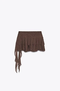 JUPE-CULOTTE À VOLANTS