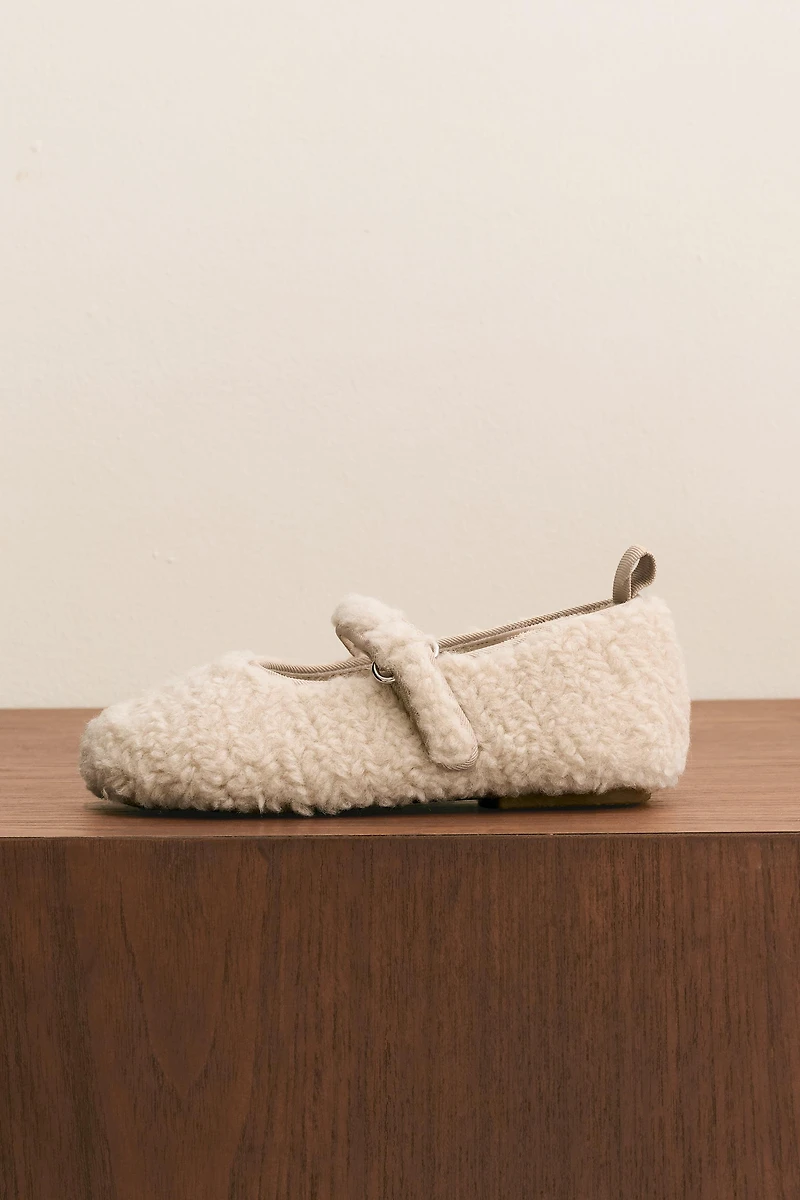 BALLERINES EFFET MOUTON