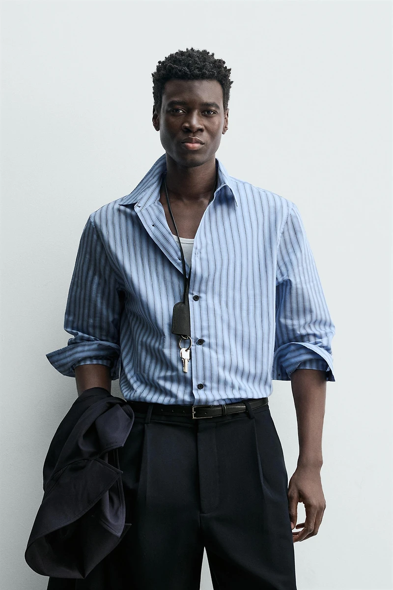 RELAXED FIT STRIPED SHIRT