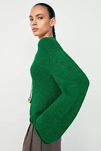 Cotton-blend knit sweater