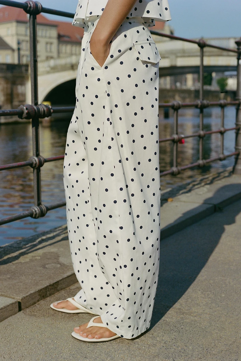 POLKA DOT BARREL PANTS