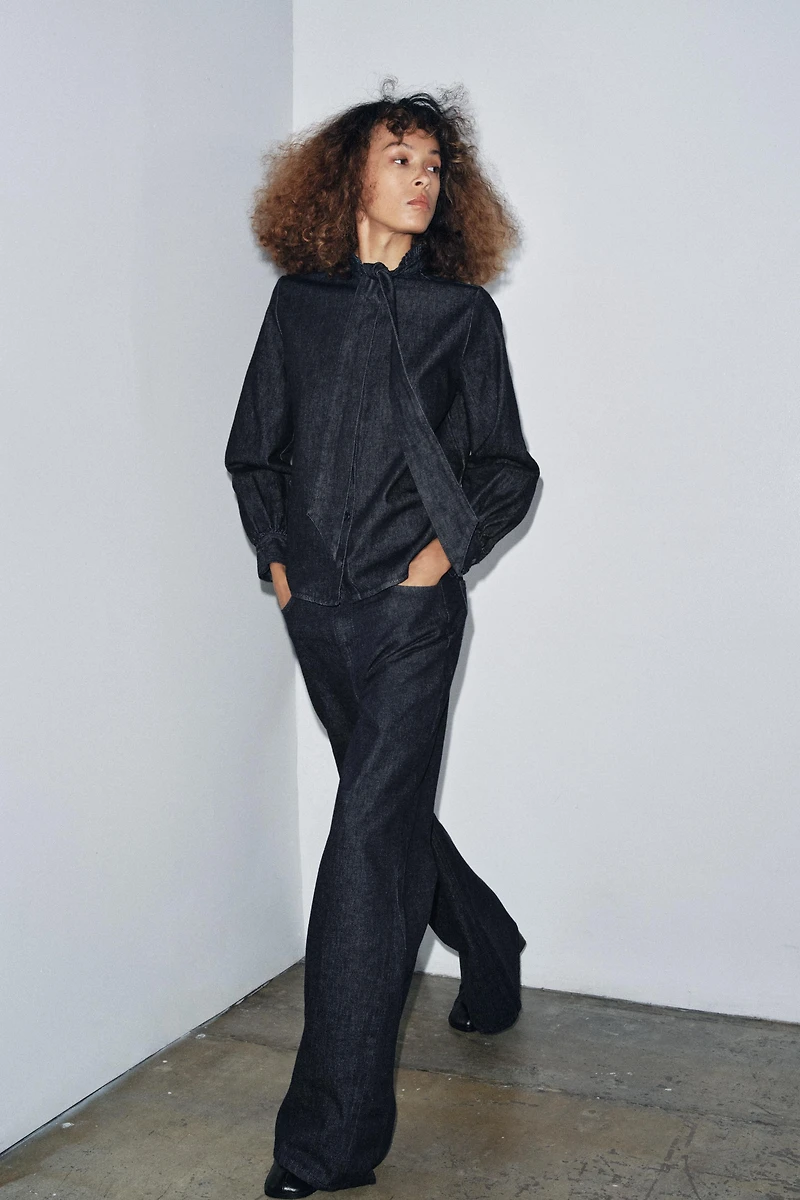 ZW COLLECTION WIDE LEG HIGH WAIST JEANS