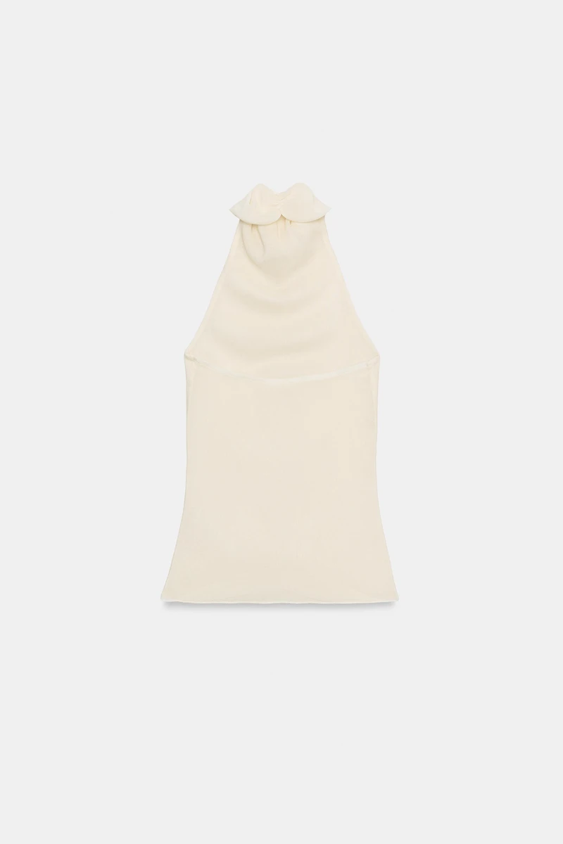 FLOWY HALTER TOP