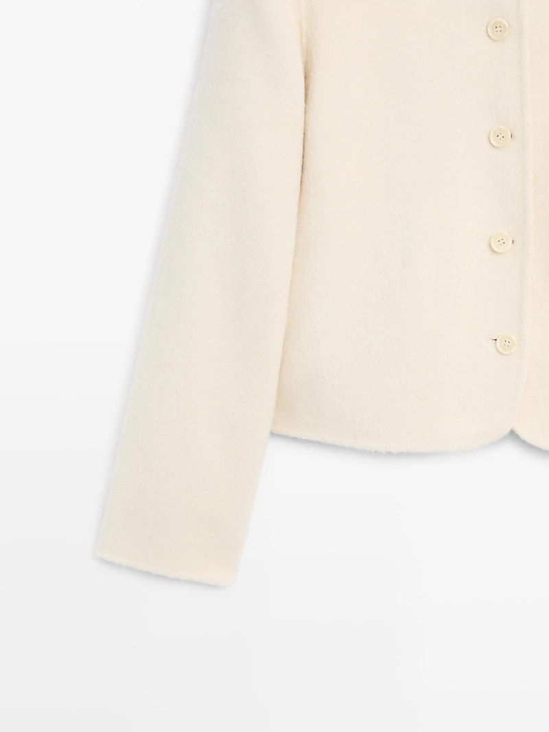 Short wool blend jacket