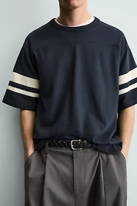 T-SHIRT RELAXED FIT À BANDES