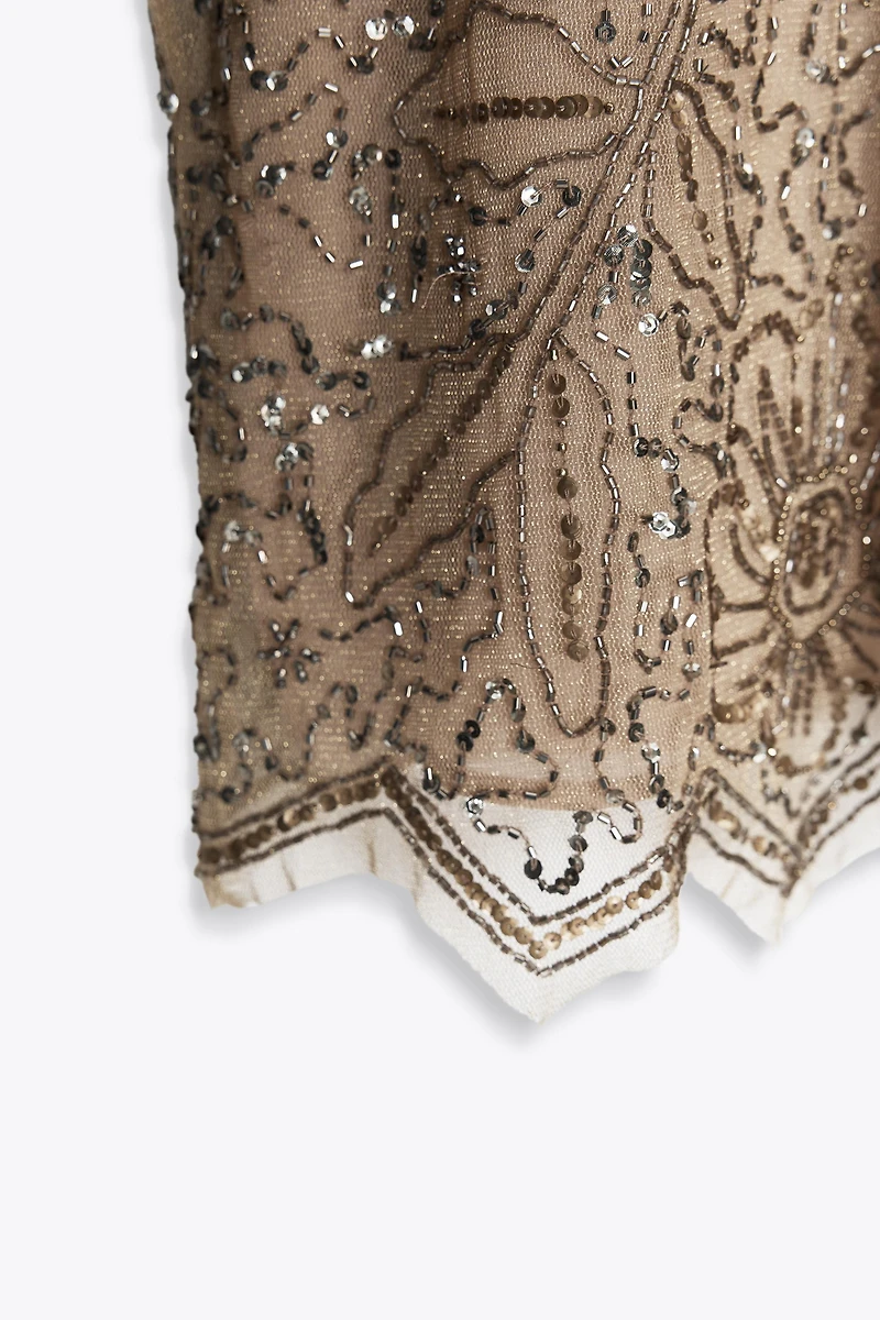ZW COLLECTION LIMITED EDITION EMBROIDERED SHORT DRESS
