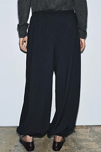 ZW COLLECTION PINSTRIPE BALLOON PANTS