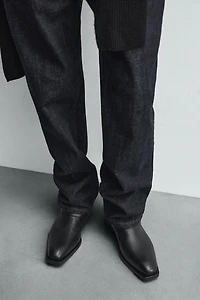 LEATHER BUCKLE BOOTS