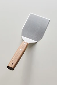 SPATULE À HAMBURGER ACIER ET BOIS