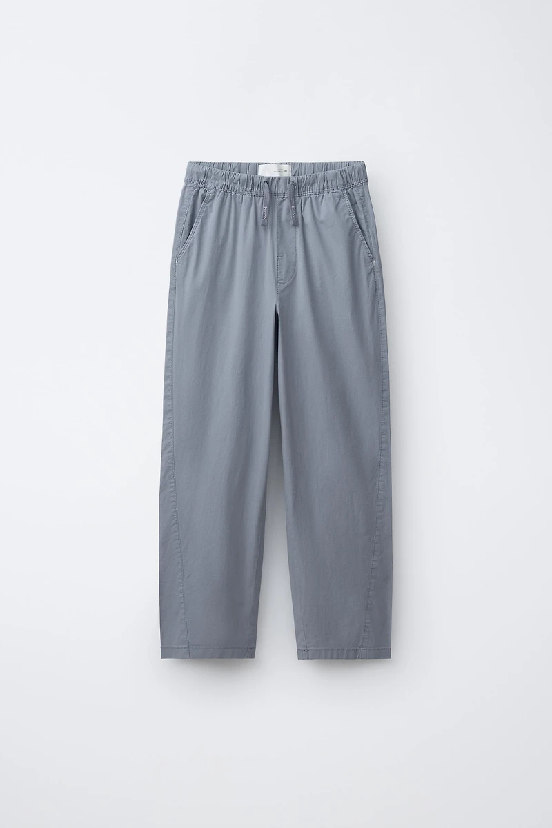PANTALON DROIT EN POPELINE