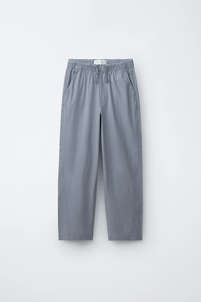 PANTALON DROIT EN POPELINE