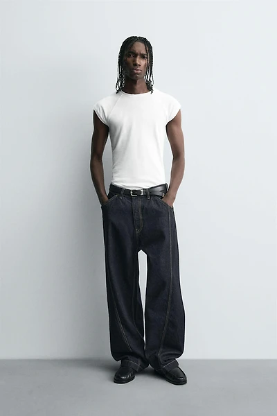 TWISTED SEAM BAGGY FIT JEANS