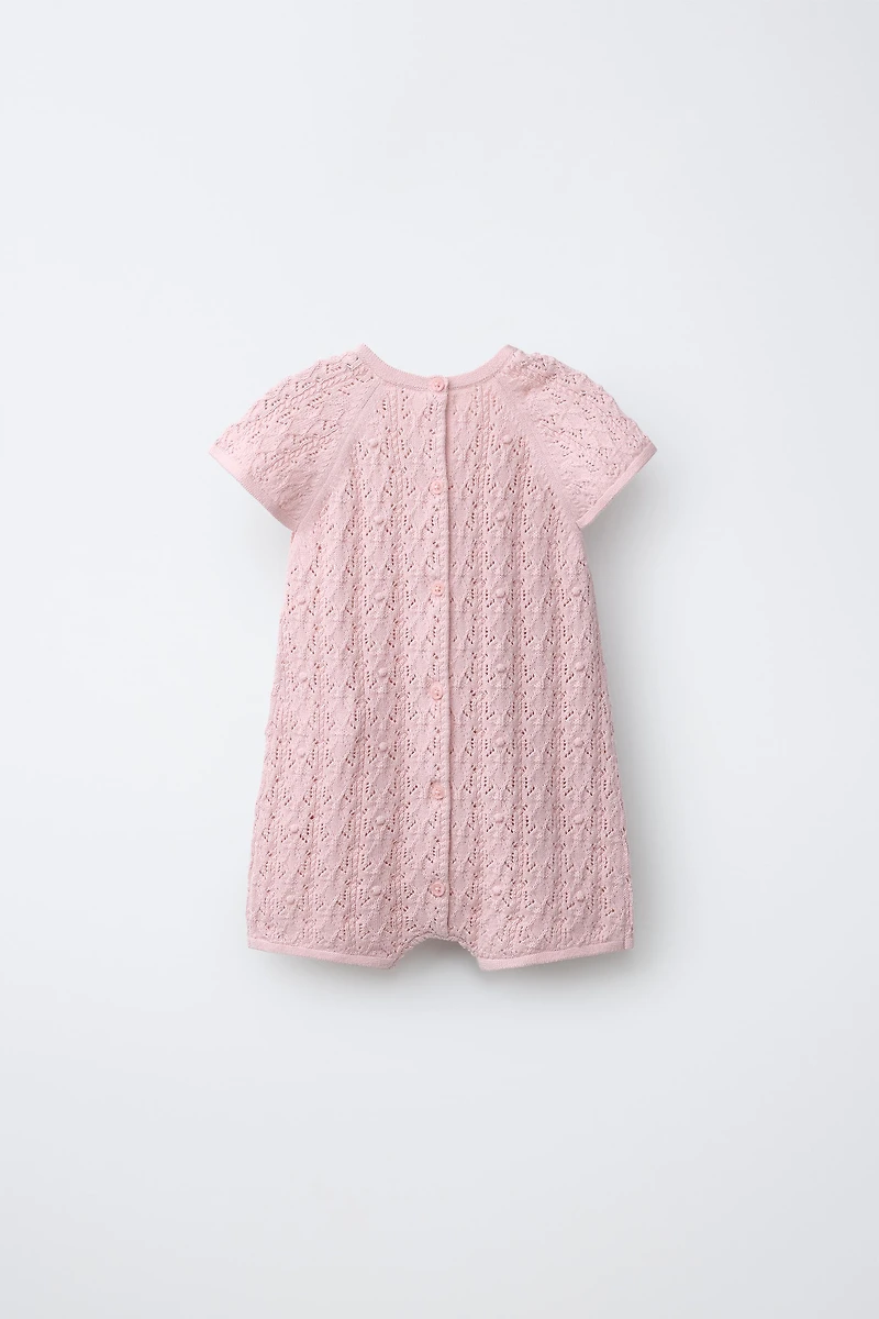 COMBI-SHORT EN MAILLE AJOURÉE