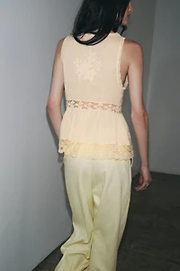 ZW COLLECTION EMBROIDERED ROMANTIC TOP
