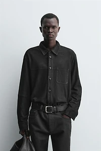 SUEDE LEATHER OVERSHIRT