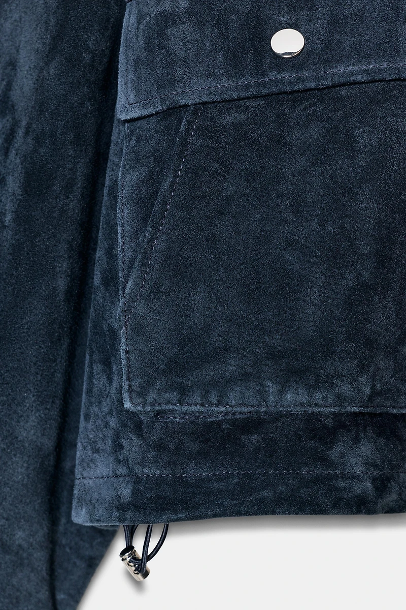 100% LEATHER BOMBER JACKET