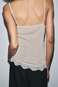 LACE STRAPPY TOP